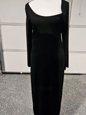 Victoria's Secret Black Long Sleeve Scoop Neck Maxi